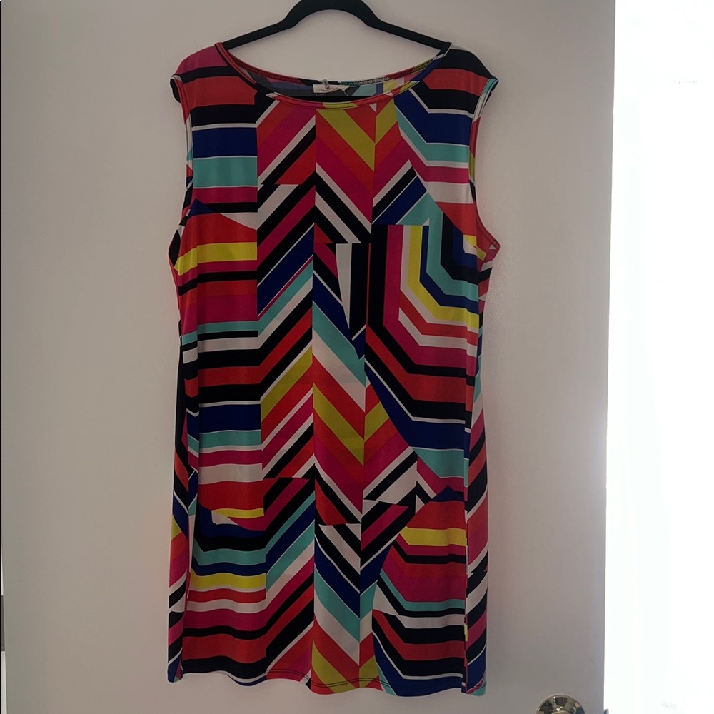 Trina by Trina Turk Bold Multicolor Patterned Dress